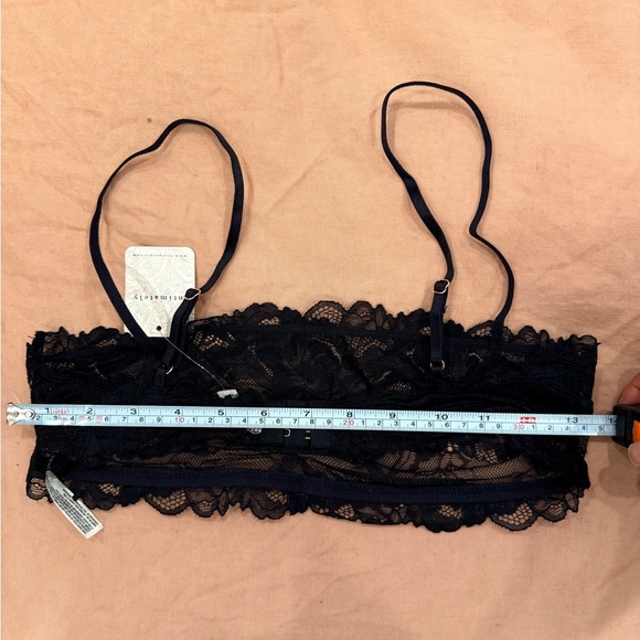 NWT Free People Intimately Everyday Lace Straight-Neck Bralette. Black Size M - Picture 5 of 7